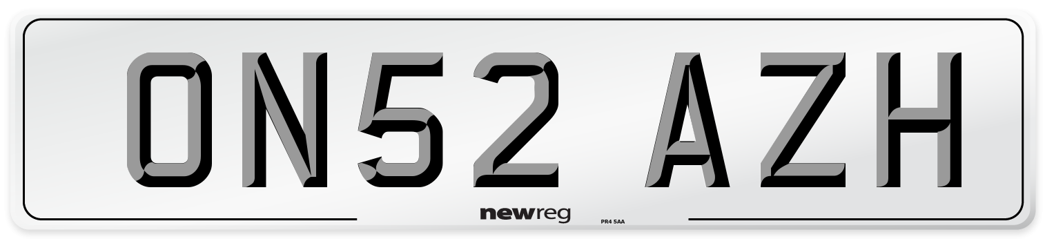 ON52 AZH Number Plate from New Reg